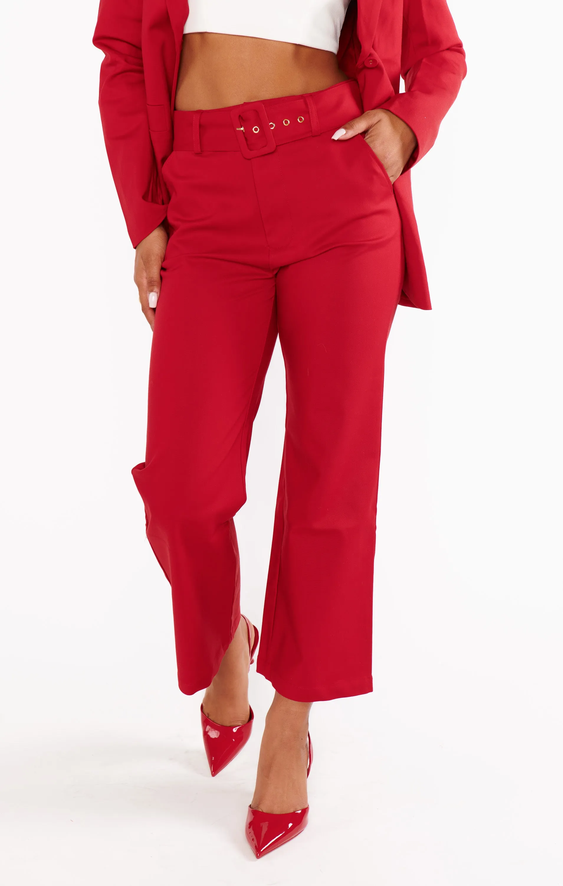 DJ Cropped Pants ~ Red Suiting