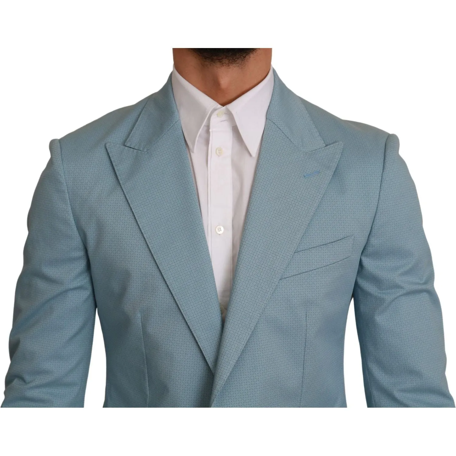 Dolce & Gabbana Elegant Blue Fantasy Pattern Blazer