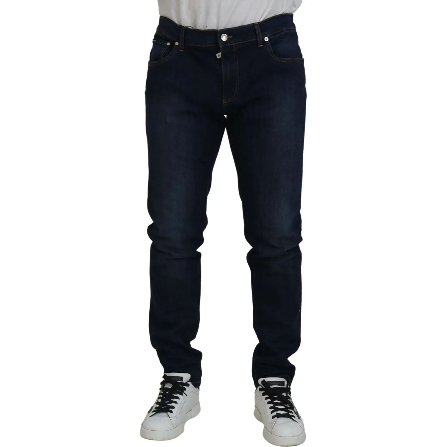 Dolce & Gabbana Sleek Skinny Jeans in Dark Blue