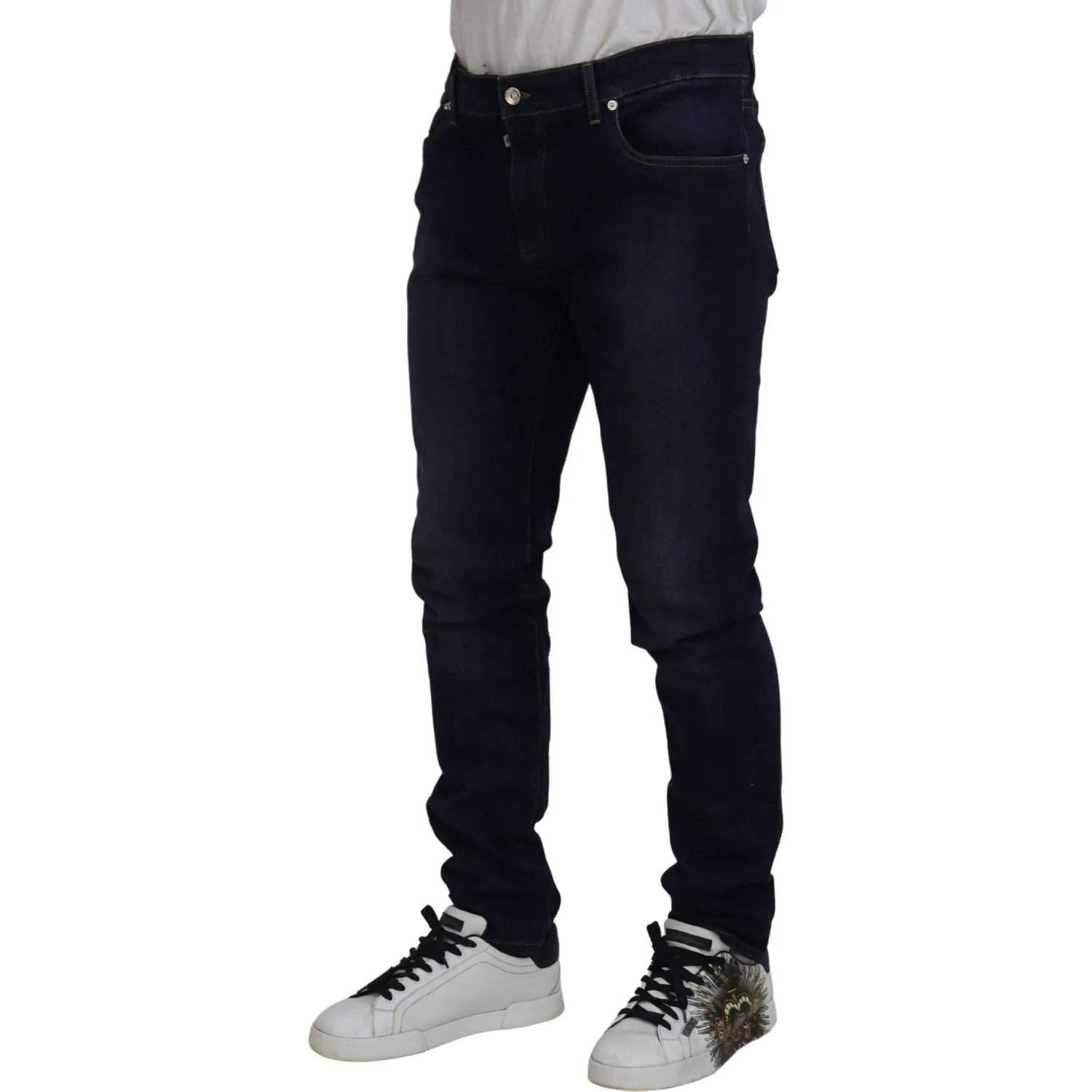 Dolce & Gabbana Sleek Skinny Jeans in Dark Blue