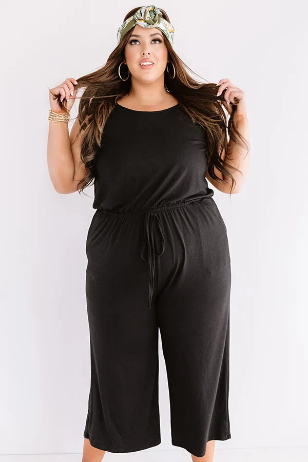 Down And Around Jumpsuit In Black Curves