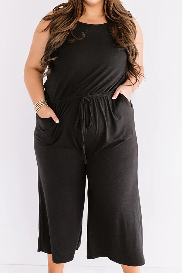 Down And Around Jumpsuit In Black Curves