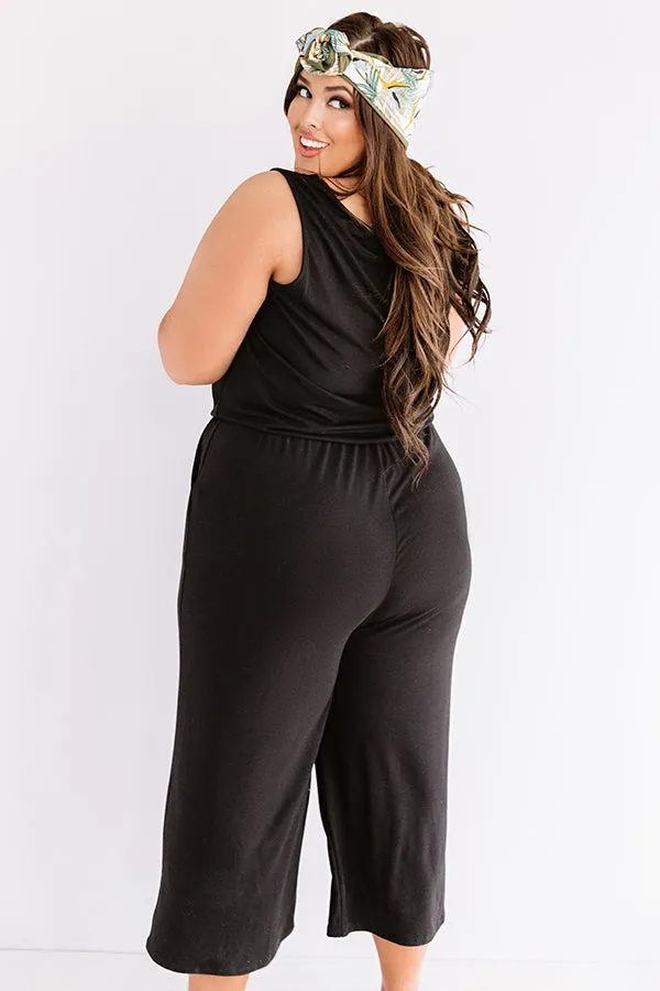 Down And Around Jumpsuit In Black Curves