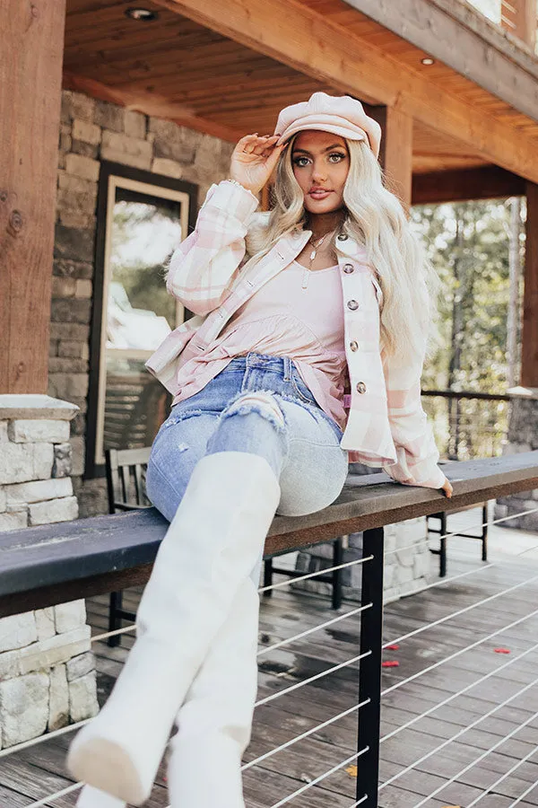 Easy Rider Plaid Jacket In Pink