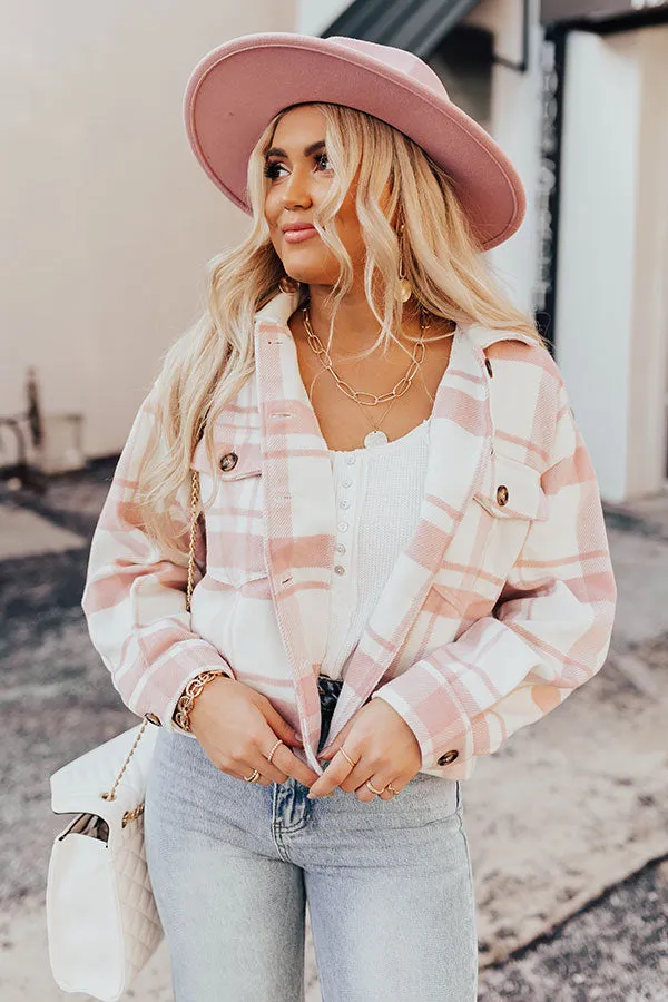 Easy Rider Plaid Jacket In Pink