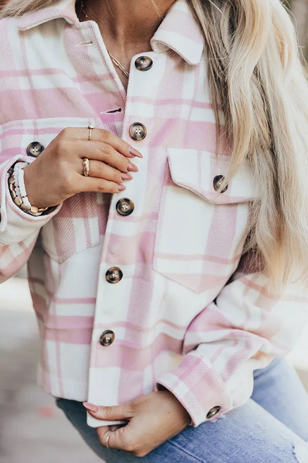 Easy Rider Plaid Jacket In Pink