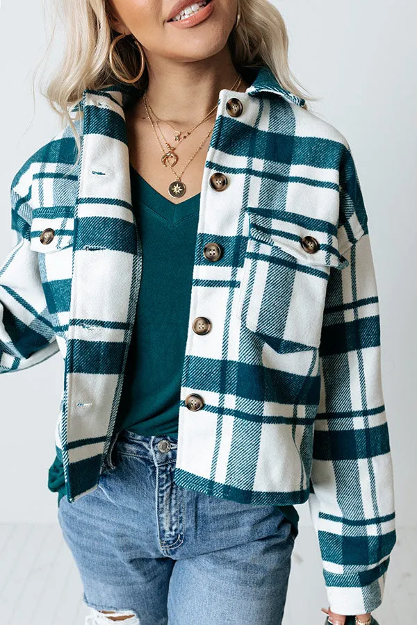 Easy Rider Plaid Jacket In Teal