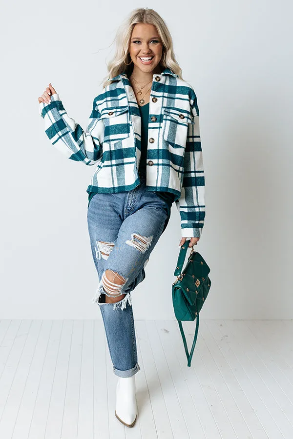 Easy Rider Plaid Jacket In Teal