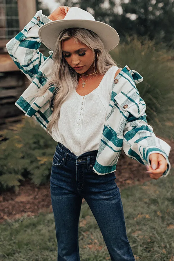 Easy Rider Plaid Jacket In Teal