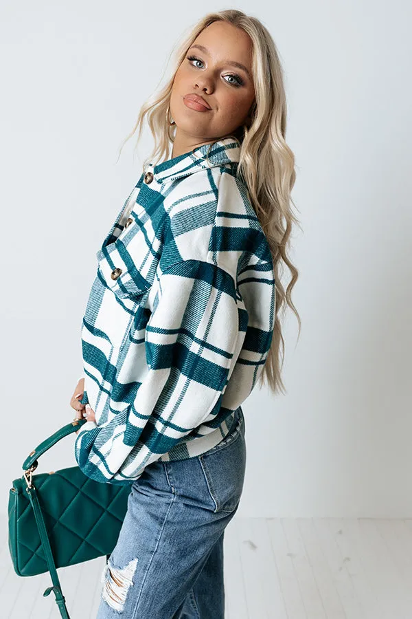 Easy Rider Plaid Jacket In Teal