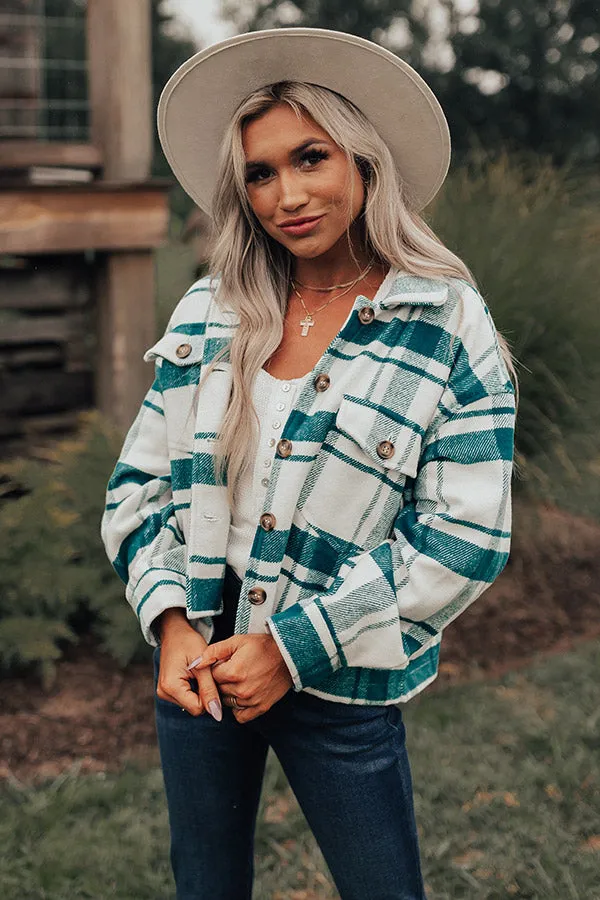 Easy Rider Plaid Jacket In Teal