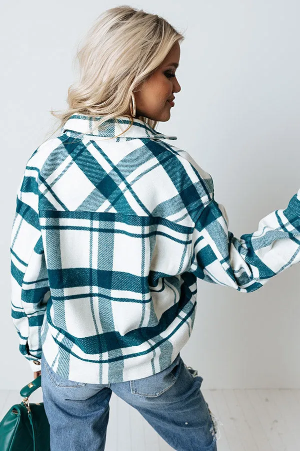 Easy Rider Plaid Jacket In Teal