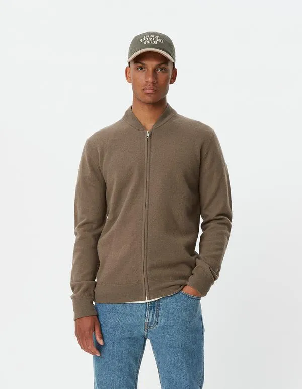 Emerson Zipper Wool Cardigan