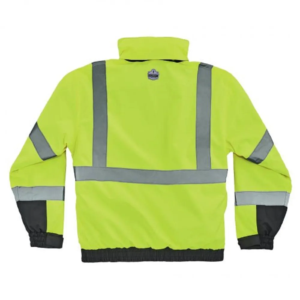 Ergodyne GloWear 8381 Class 3 Hi-Vis 4-in-1 Bomber Jacket – Quilted, 1 Each