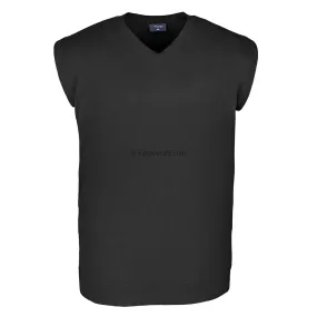 Espionage V Neck Sleeveless Pullover - KW032 - Black