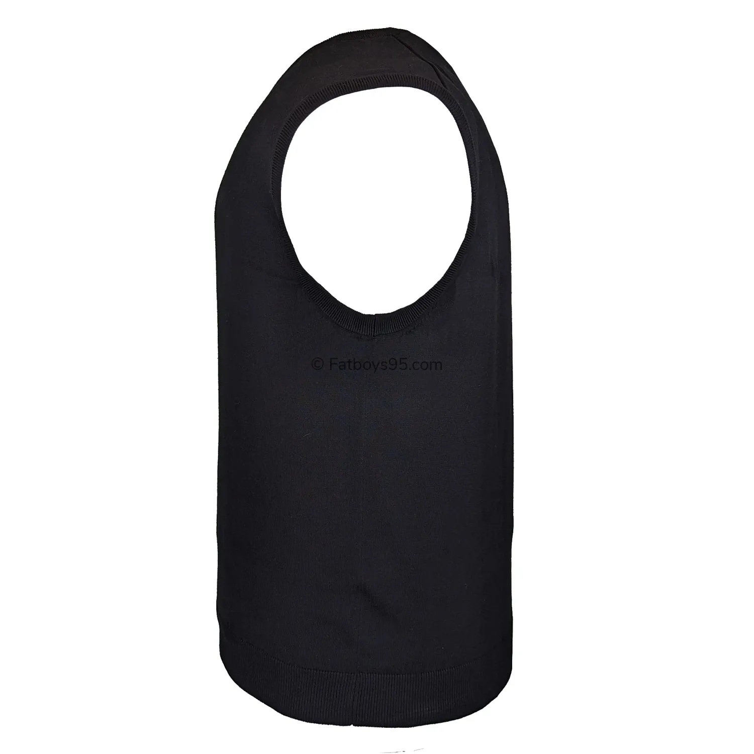 Espionage V Neck Sleeveless Pullover - KW032 - Black