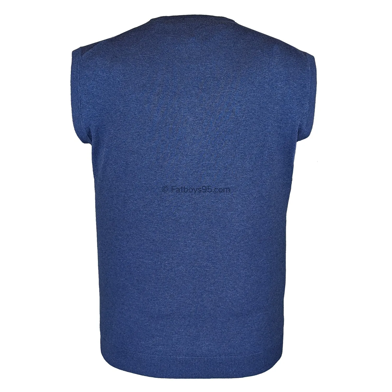 Espionage V Neck Sleeveless Pullover - KW032 - Denim