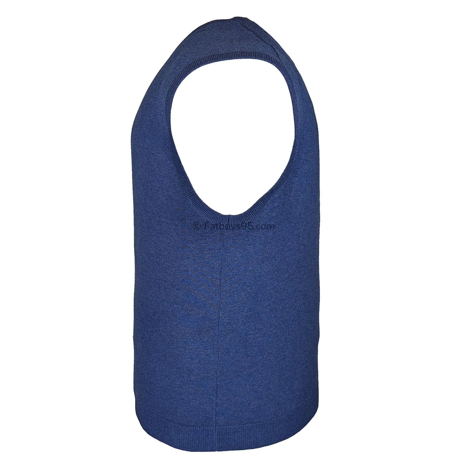 Espionage V Neck Sleeveless Pullover - KW032 - Denim