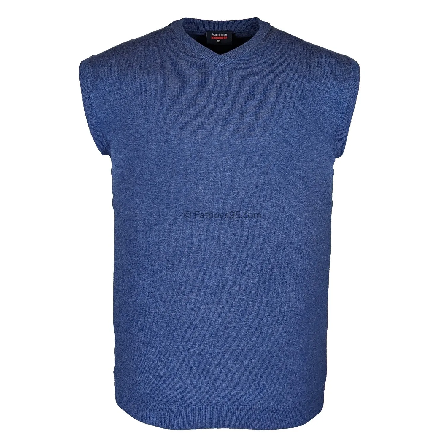 Espionage V Neck Sleeveless Pullover - KW032 - Denim