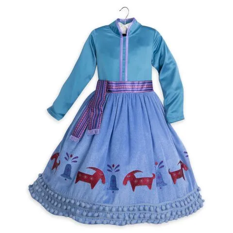 Frozen inspired Anna Princess costume for Girls with Snow Flake Accessories set