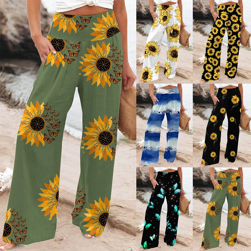 Funki Buys | Pants | Women's Boho Wide Leg Long Pants