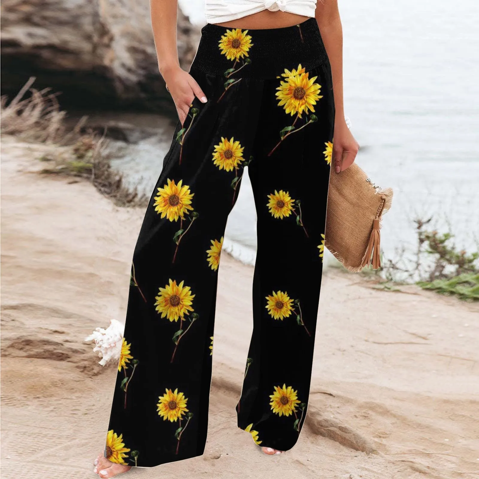 Funki Buys | Pants | Women's Boho Wide Leg Long Pants