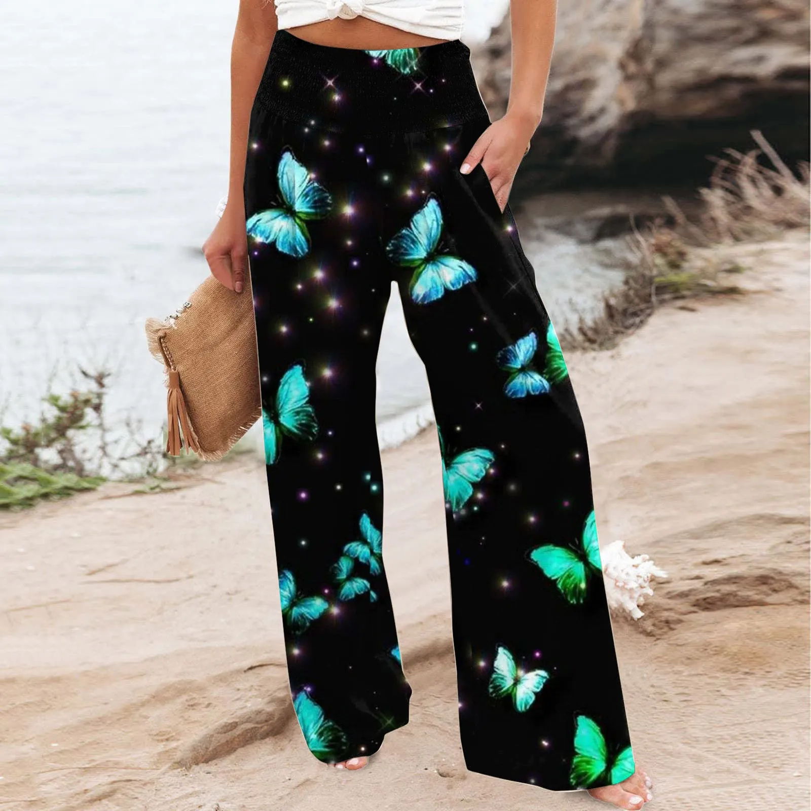 Funki Buys | Pants | Women's Boho Wide Leg Long Pants