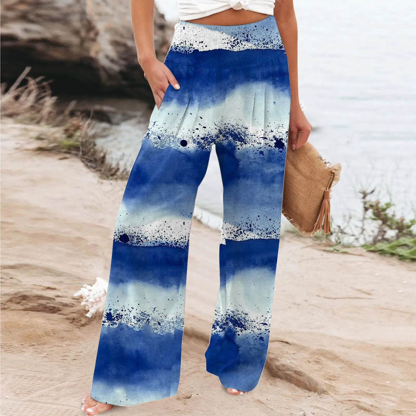 Funki Buys | Pants | Women's Boho Wide Leg Long Pants