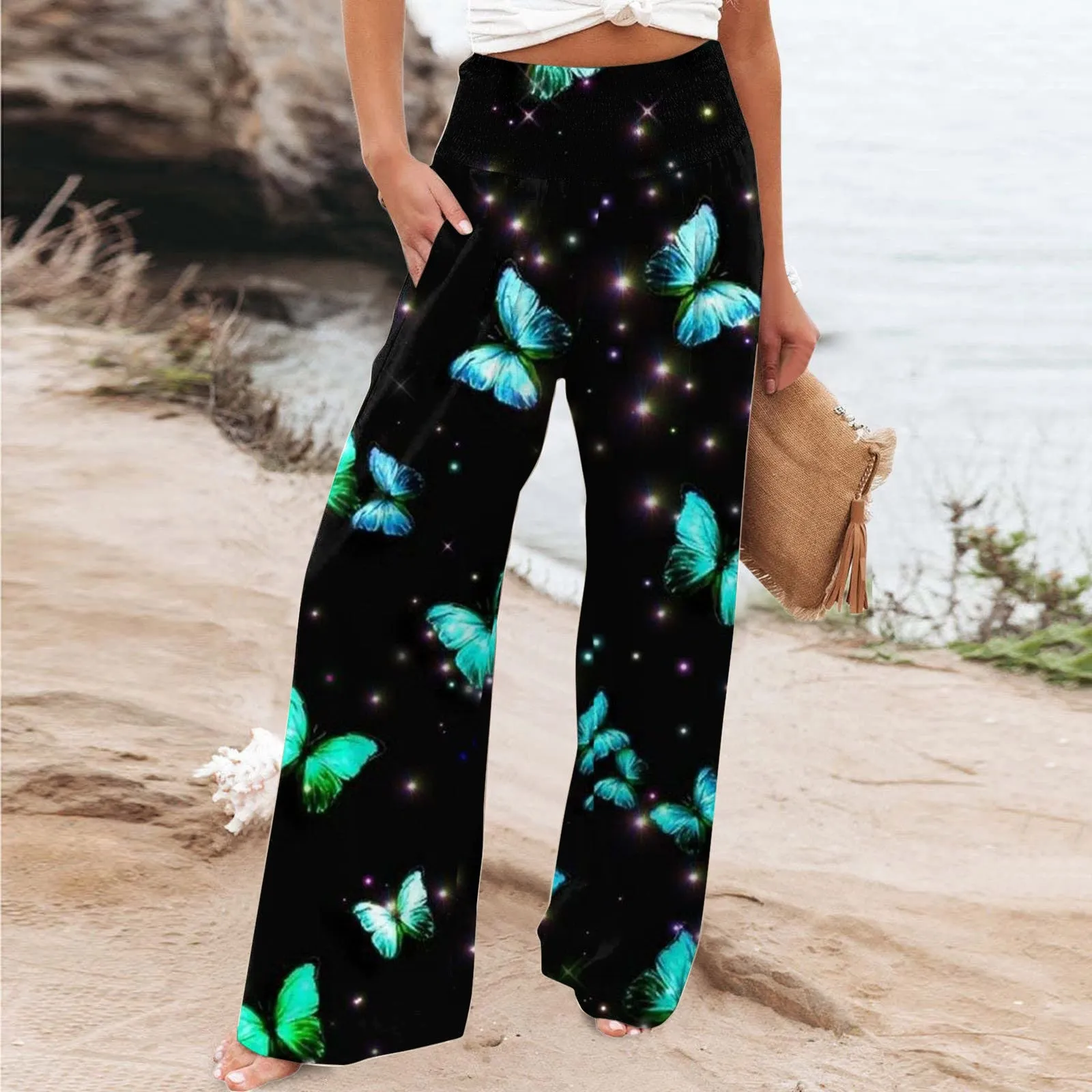 Funki Buys | Pants | Women's Boho Wide Leg Long Pants