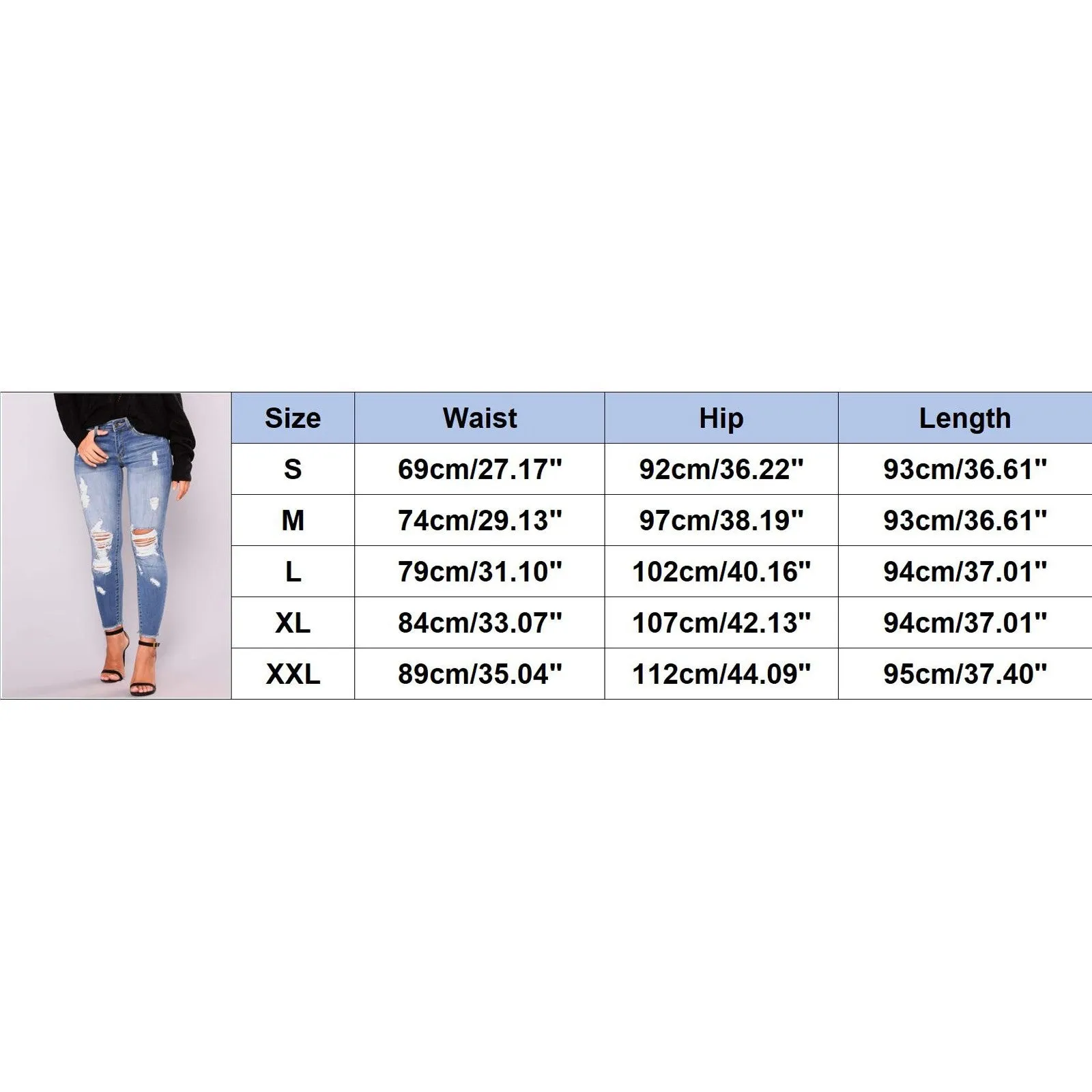 Funki Buys | Pants | Women's High Waist Denim Ripped Jeans