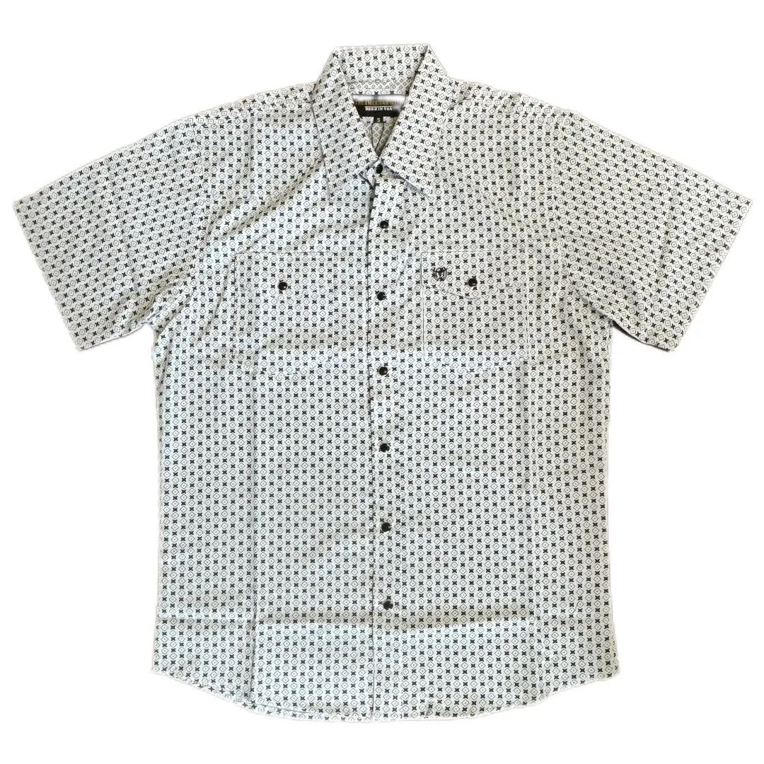 Geometric Print S/S - White