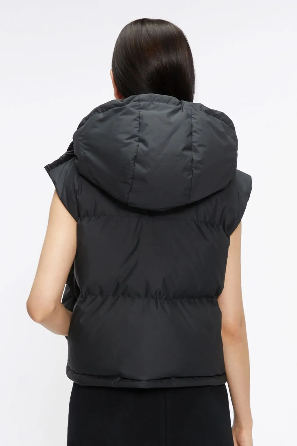 Gilet Jacket With Detachable Hood