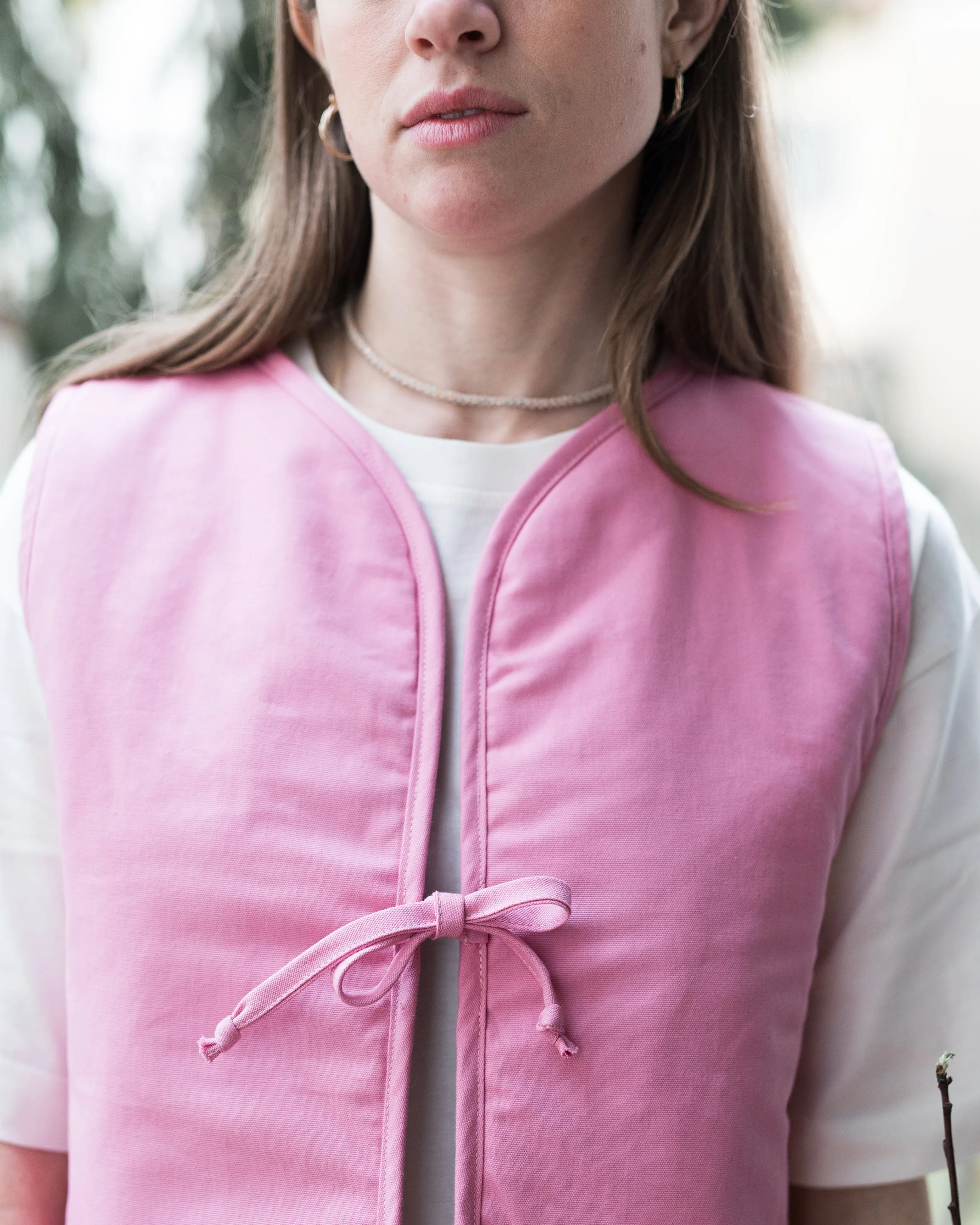 GILET reversibile <br> trapuntato di cotone