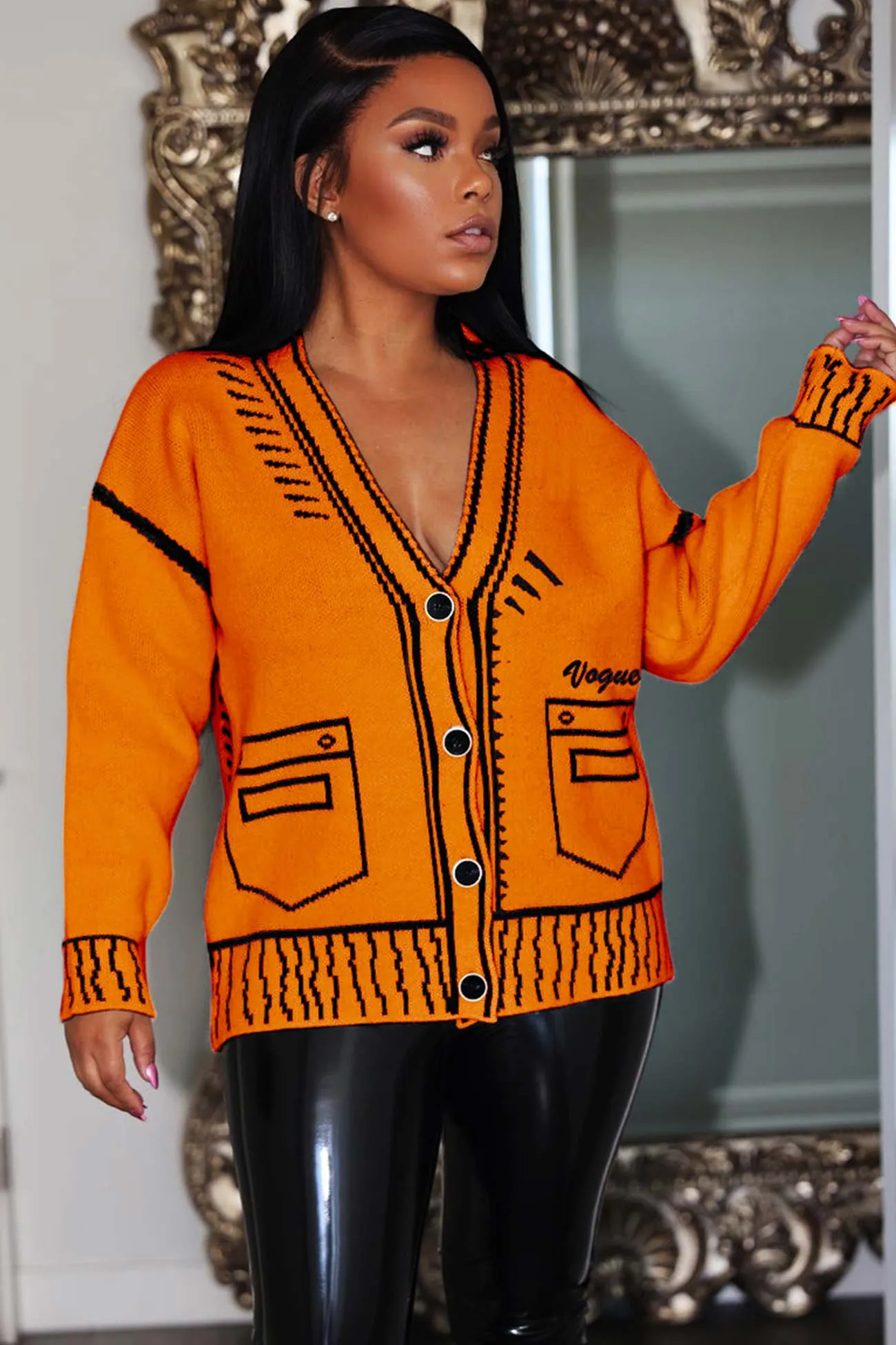 Graffiti Knit Cardigan