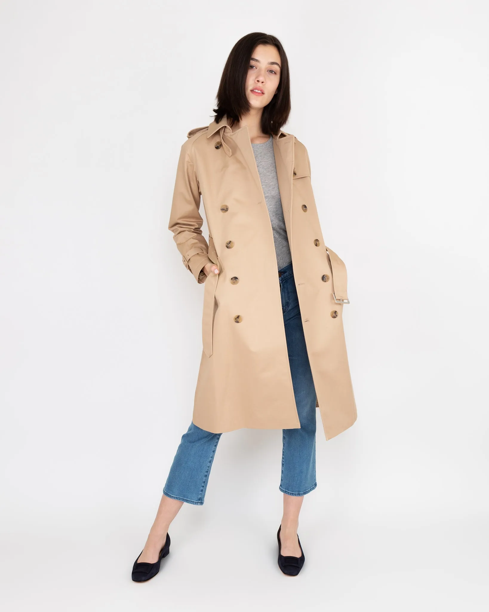 Greta Trench Coat in Beige