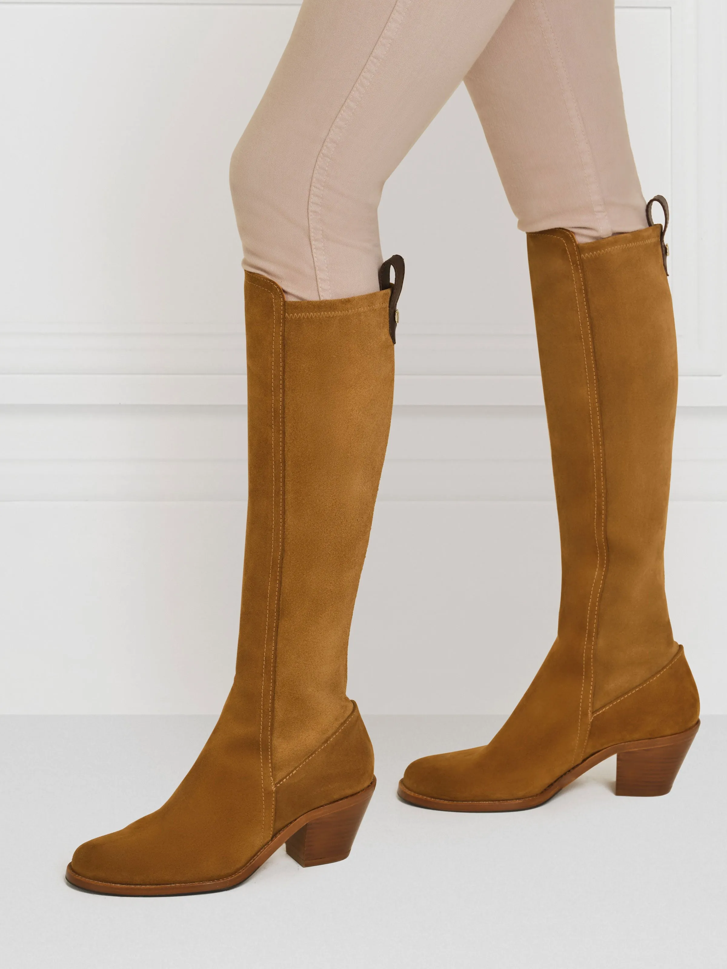 Heeled Belgravia - Tan Suede