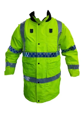 Hi Vis Jacket Waterproof Rain Coat Security Dog Handler HVPC02B