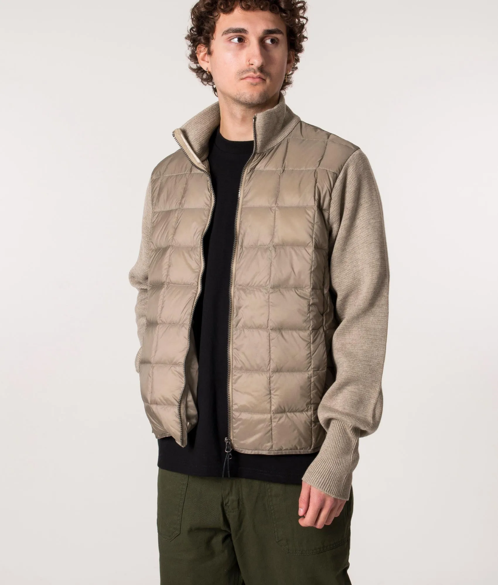 High Neck Down Hybrid Jacket