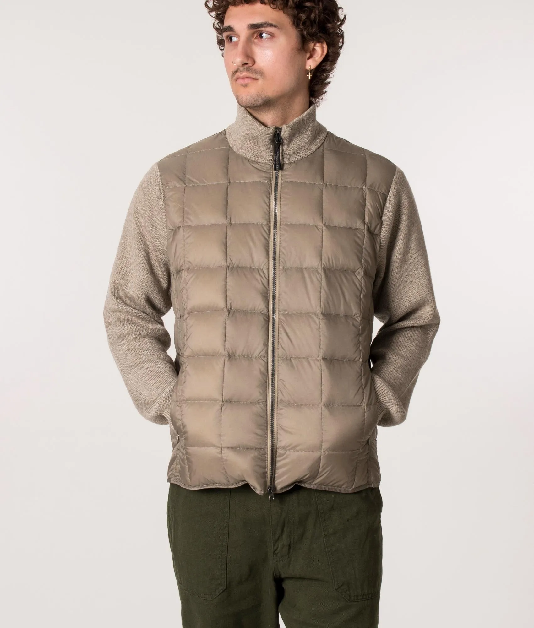 High Neck Down Hybrid Jacket