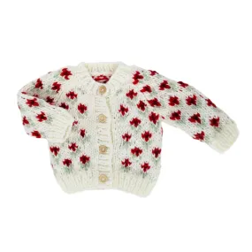 Huggalugs Bitty Blooms Holiday Cardigan