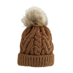 Huggalugs Pecan Pom Pom Beanie