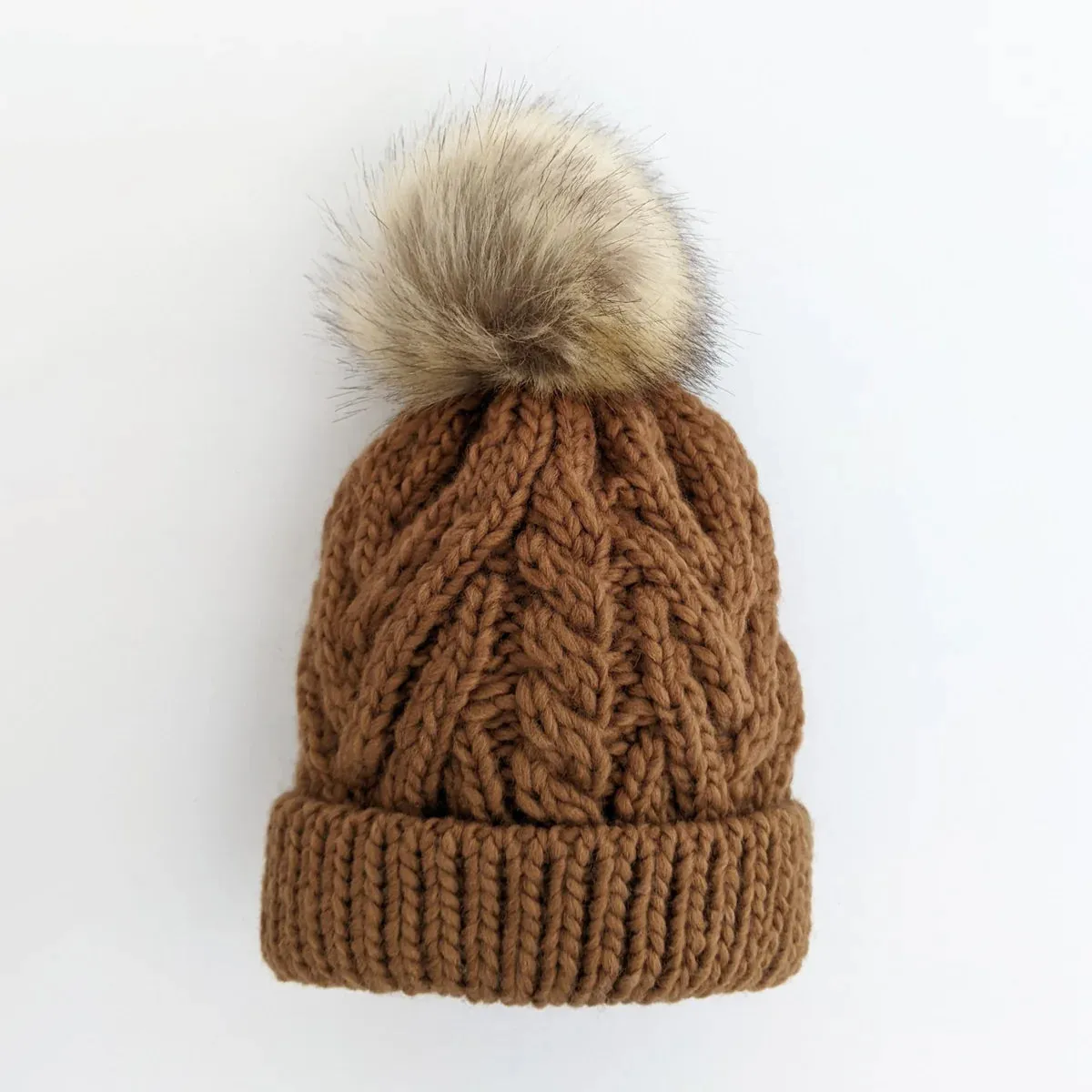 Huggalugs Pecan Pom Pom Beanie