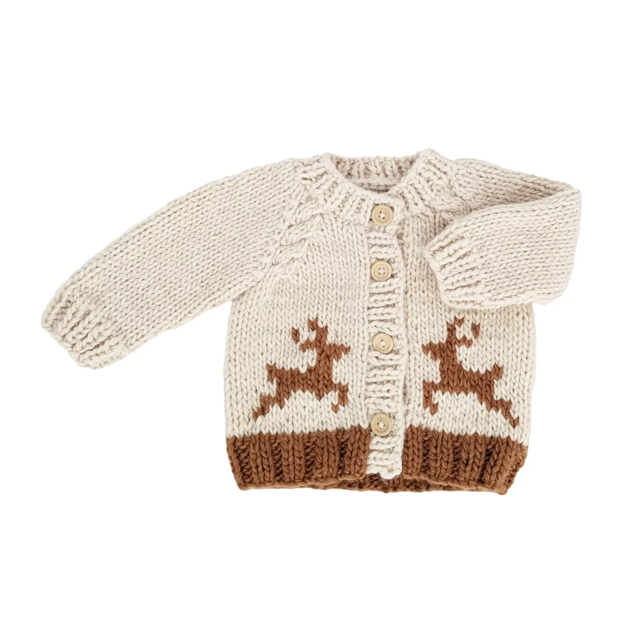 Huggalugs "Oh Deer" Cardigan Sweater