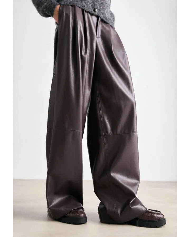 Hugo Boss Tadesa Vegan Wide Leg Pants