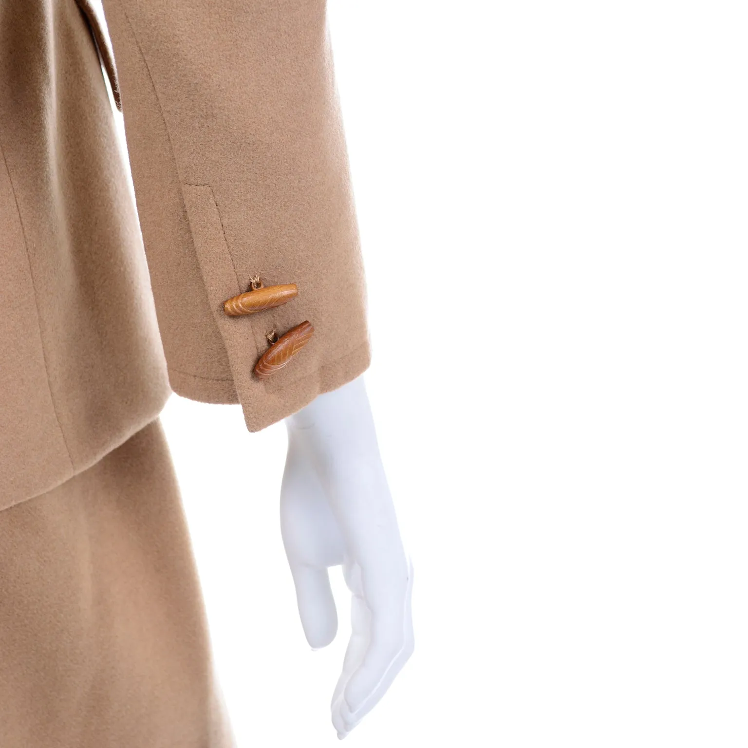 Hurwitz Couture Vintage Camel Hair Skirt Suit