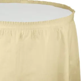 Ivory Plastic Table Skirt