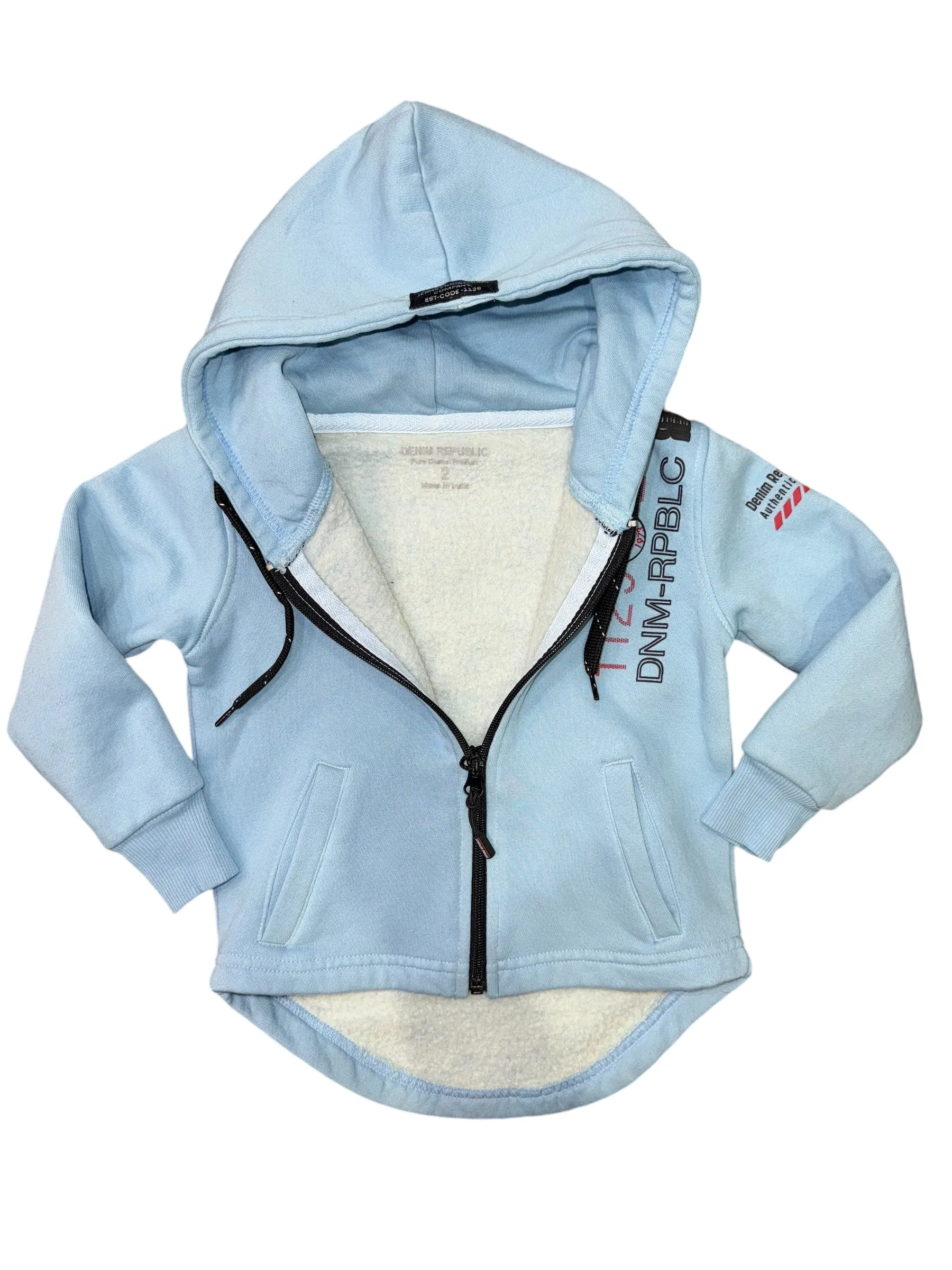 JAY-14 Kids Zip Hoodie Sky