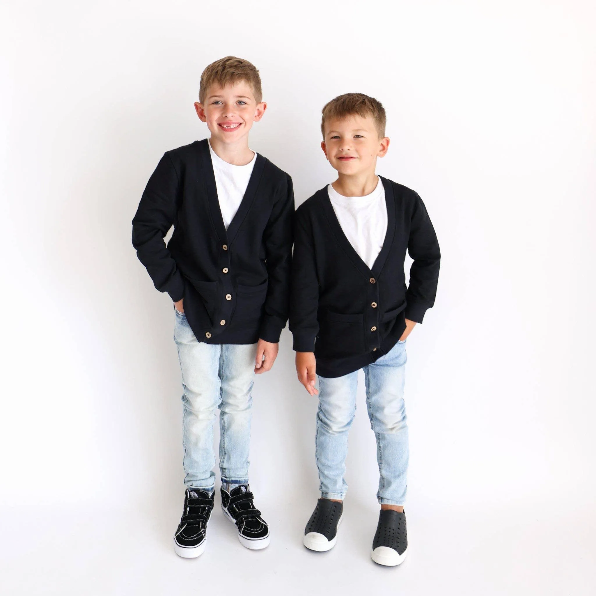 Jet Black Kids Cardigan