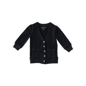 Jet Black Kids Cardigan