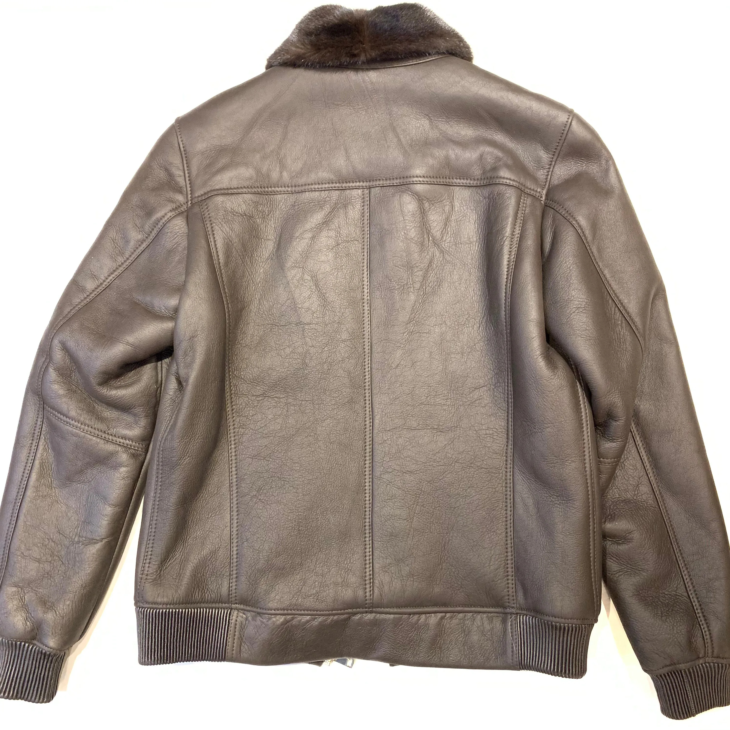 Kashani Brown Lambskin Bomber Jacket